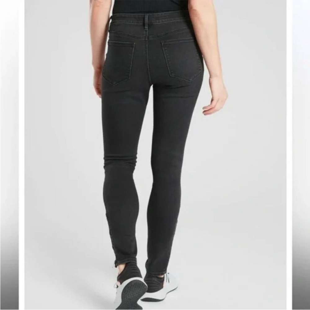 Athleta Sculptek Ultra Skinny Zip Jean Carbon Wash Size 2 - Picture 3 of 14
